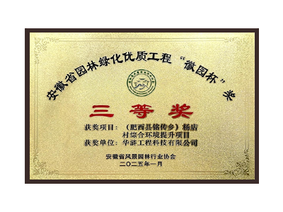 沧州荣获2025“徽园杯”奖三等奖