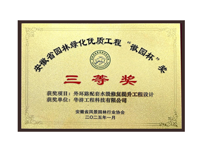 沧州荣获2025“徽园杯”奖三等奖